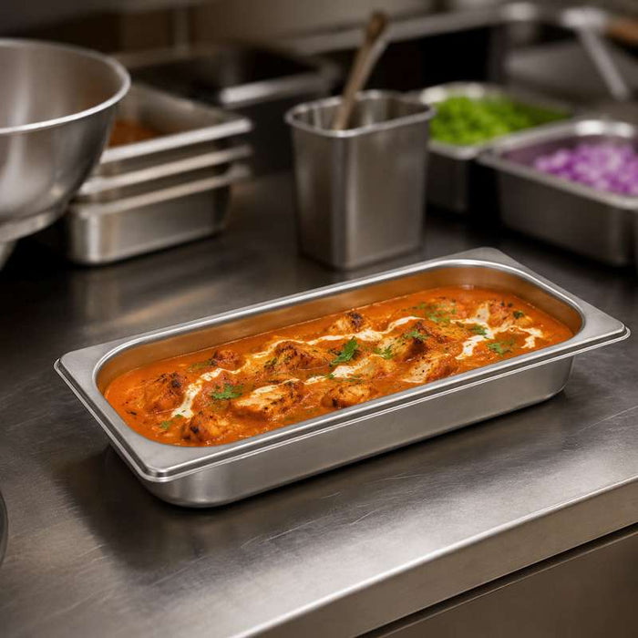 Bac gastronorme 1/3 en inox 325x176mm H40mm - 18Pcs