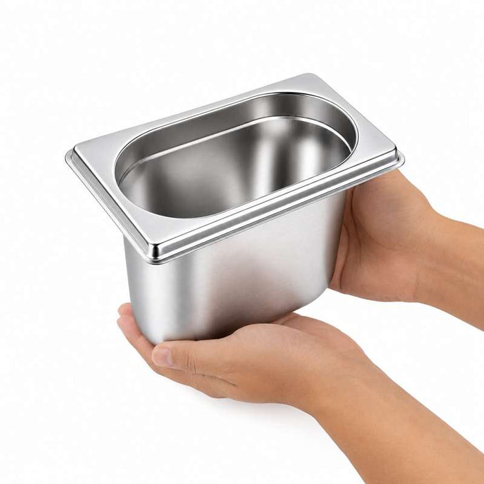 Bac gastronorme 1/9 en inox 176x108mm H100mm - 48Pcs