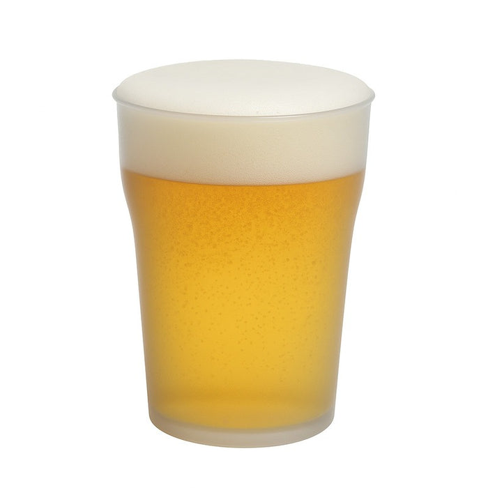 Verre à bière Cupoly, 1/2 pinte en plastique PP   H103mm 380ml - 12Pcs