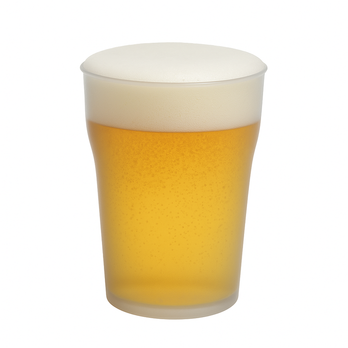 Verre à bière Cupoly, 1/2 pinte en plastique PP   H103mm 380ml - 12Pcs