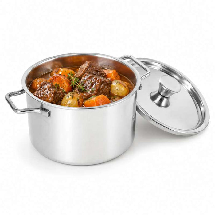 Mini faitout inox avec poignées et couvercle    450ml-6Pcs