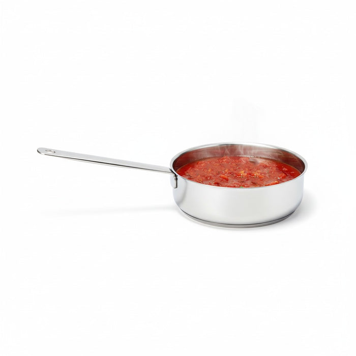 Mini poêle inox avec poignée   H35mm 350ml - 6Pcs