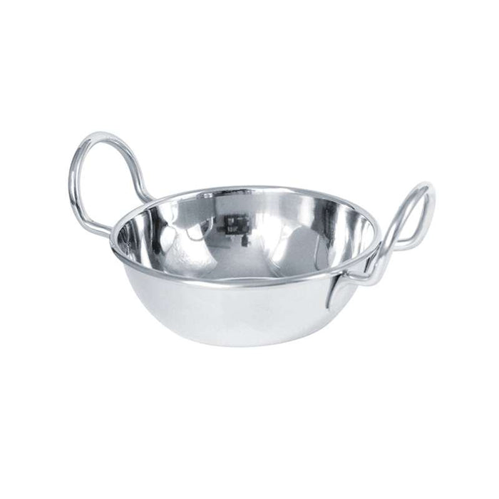 Plat inox Balti avec poignées    250ml-12Pcs