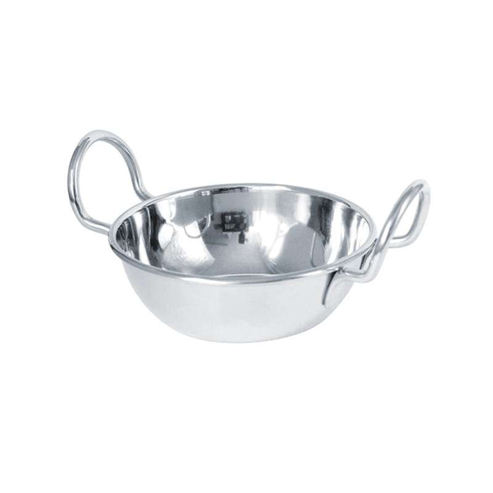 Plat inox Balti avec poignées    250ml-12Pcs