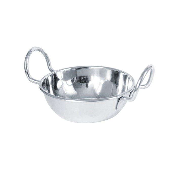Plat inox Balti avec poignées    250ml-12Pcs