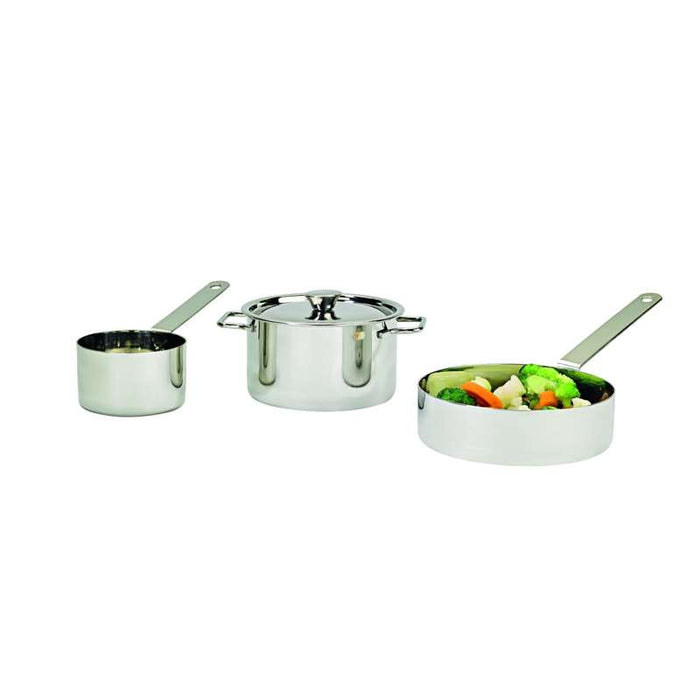 Mini casserole inox avec poignée   H165mm 155ml - 6Pcs