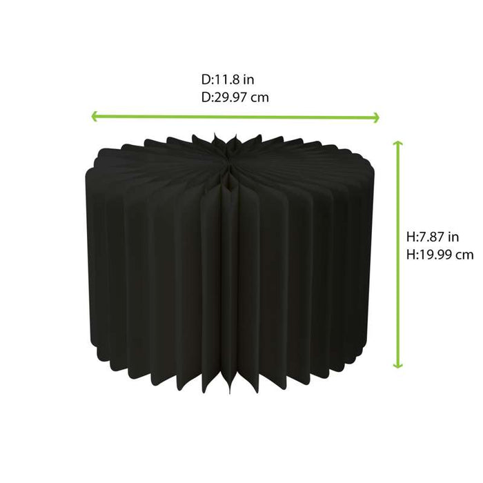 Présentoir pliable noir à plateau acrylique Ø300mm H200mm - 6Pcs