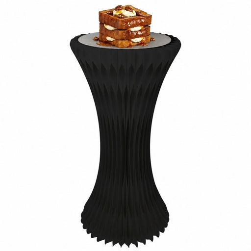 TOUR NOIR ILLUMINÉ ET PLIABLE AVEC PLATEAU EN ACRYLIQUE DIA 2PCS