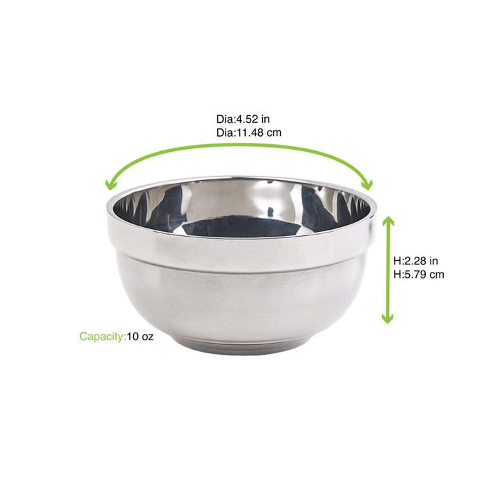 Bol de préparation NoxBox en inox  H58mm 310ml-20Pcs