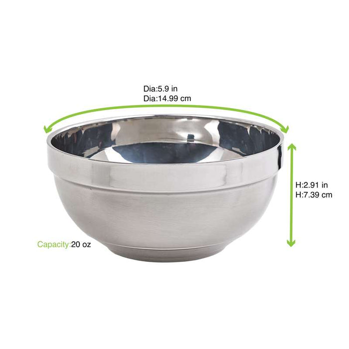 Bol de préparation NoxBox en inox  H74mm 600ml-20Pcs
