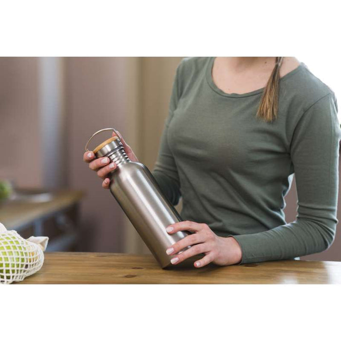 Bouteille à eau en inox à double paroi isotherme avec bouchon   H265mm 750ml-12Pcs