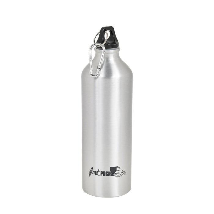 Bouteille à eau en aluminium avec bouchon mousqueton   H255mm 750ml-24Pcs