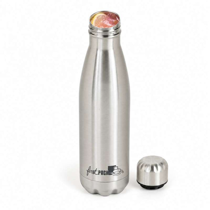 Bouteille à eau en inox double paroi isotherme avec bouchon   H265mm 500ml-12Pcs