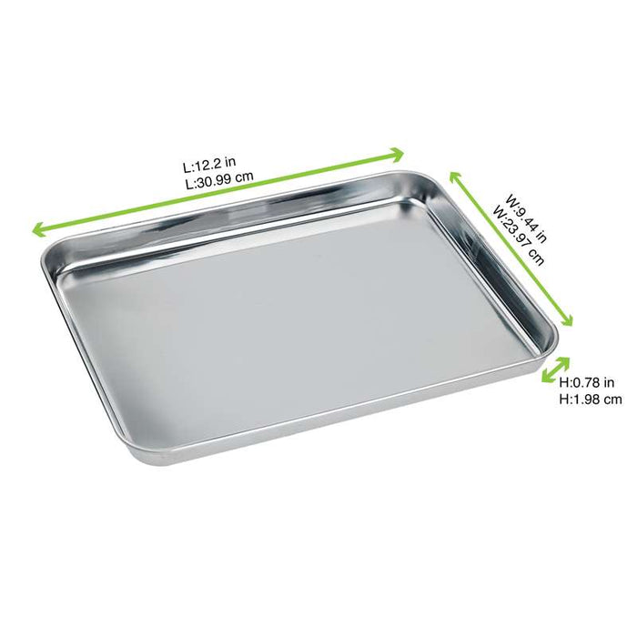 Plateau de service NoxTray en acier inoxydable  310x240mm H25mm-10Pcs