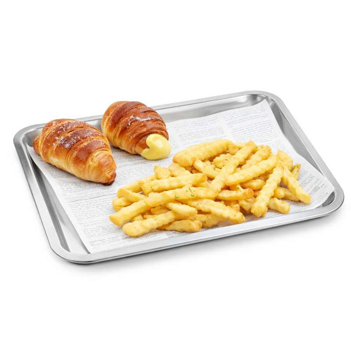 Plateau de service NoxTray en acier inoxydable  360x270mm H20mm-20Pcs