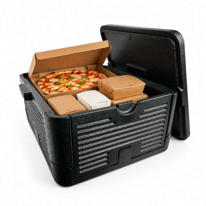 Box pliante isotherme noire 380x380mm H220mm - 1Pcs