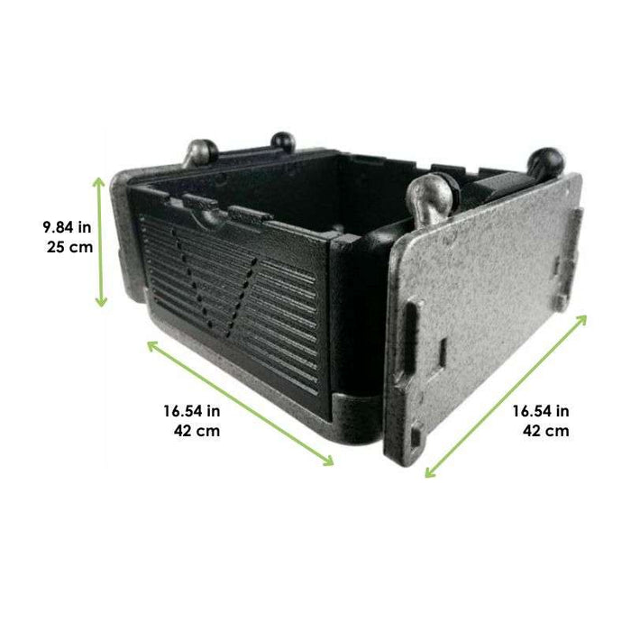 Box pliante isotherme noire 420x420mm H250mm - 1Pcs