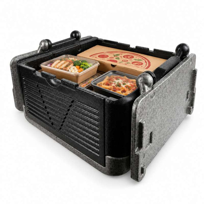 Box pliante isotherme noire 420x420mm H250mm - 1Pcs