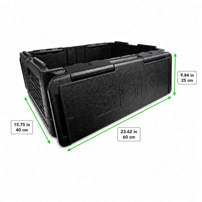 Box pliante isotherme noire 600x400mm H250mm-1Pcs