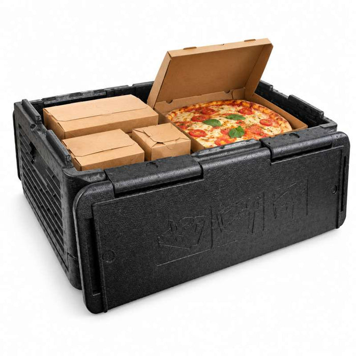 Box pliante isotherme noire 600x400mm H250mm-1Pcs