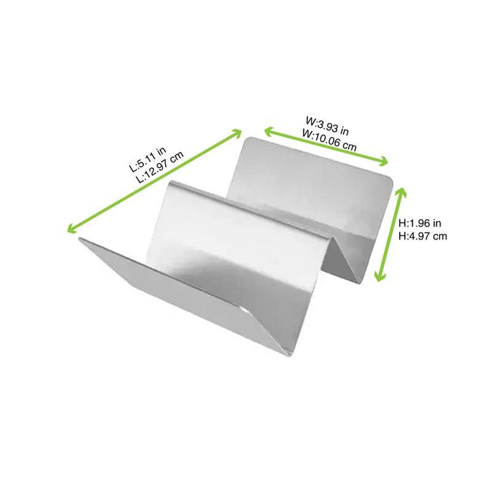 Support à tacos NoxTray en acier inoxydable  124x100mm H57mm - 6Pcs