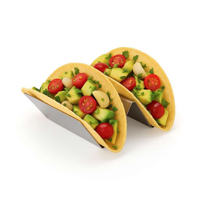 Support à tacos NoxTray en acier inoxydable  124x100mm H57mm - 6Pcs