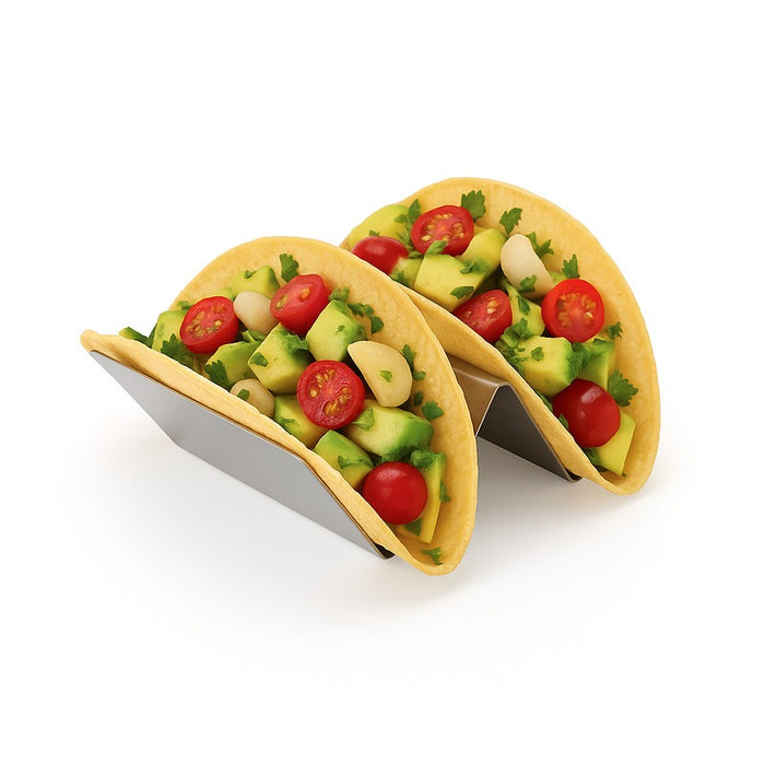 Support à tacos NoxTray en acier inoxydable  124x100mm H57mm - 6Pcs