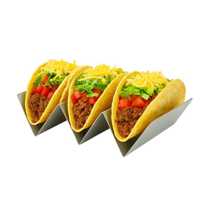 Support à tacos NoxTray en acier inoxydable  220x100mm H61mm - 6Pcs