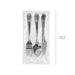 Kit couverts Noxcut en inox 4/1: couteau fourchette cuillère à soupe et serviette, emballage papier 230x60mm H25mm-250Pcs