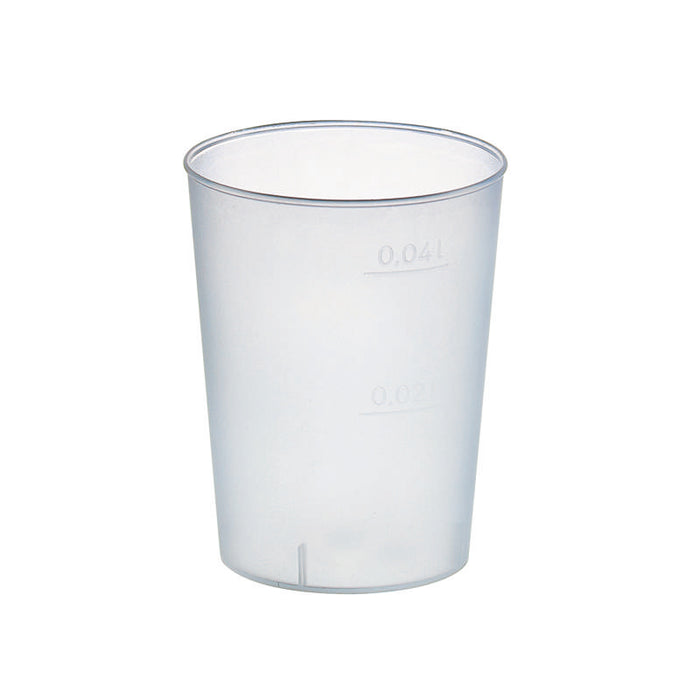 Gobelet plastique PP réutilisable "Optimal"   H50mm 50ml - 2000Pcs
