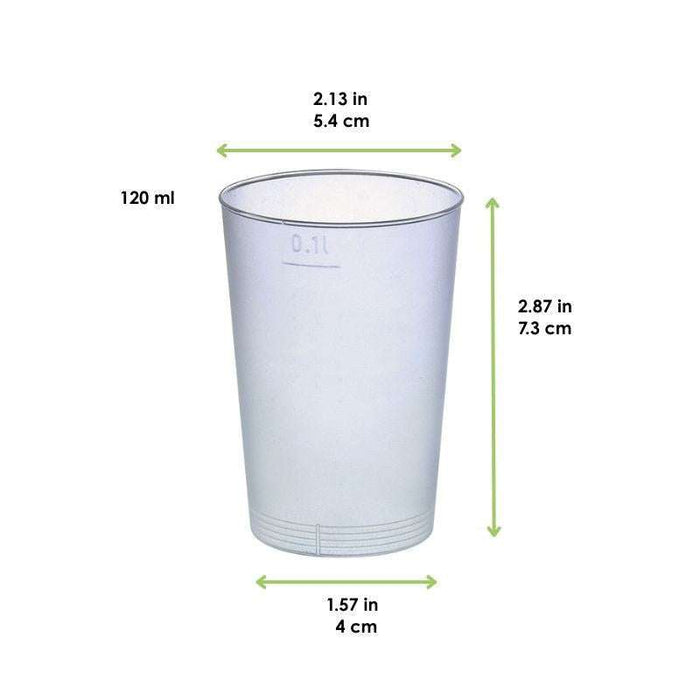 Gobelet plastique PP réutilisable "Optimal"   H73mm 120ml - 1400Pcs