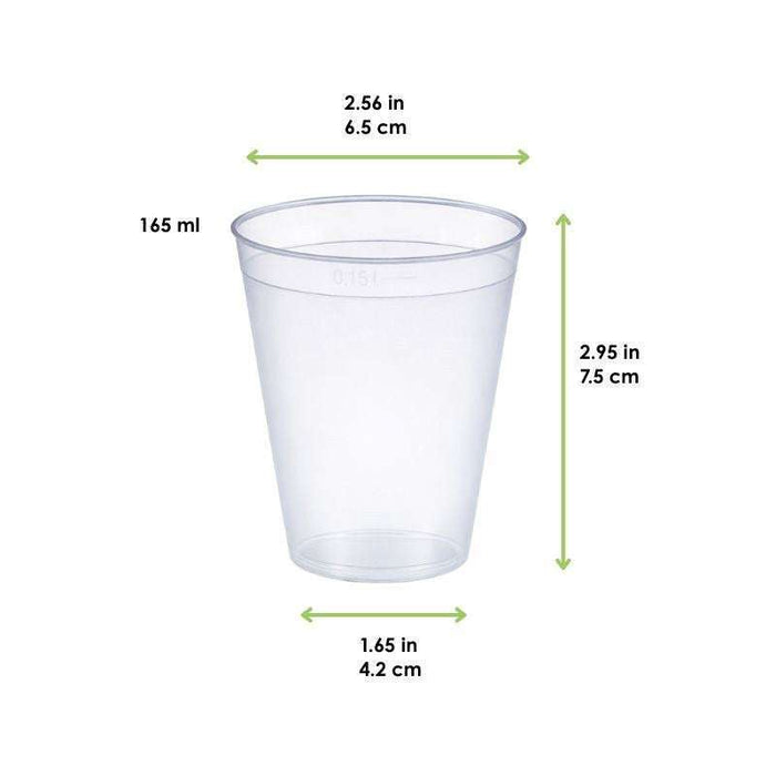 Gobelet plastique PP réutilisable "Optimal"   H75mm 165ml - 1000Pcs
