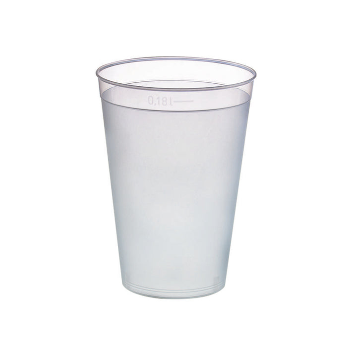 Gobelet plastique PP réutilisable "Optimal"   H87mm 195ml-960Pcs