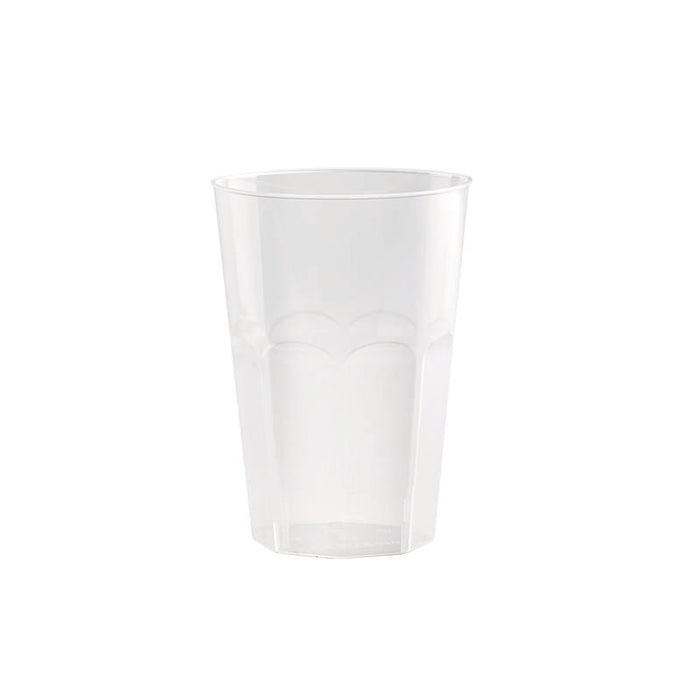 Gobelet à facettes plastique PP réutilisable "Optimal"   H108mm 340ml - 450Pcs