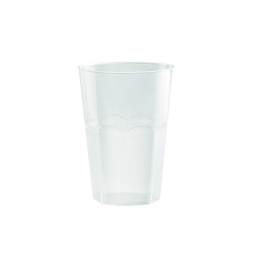 Gobelet à facettes plastique PP réutilisable "Optimal"   H108mm 340ml - 450Pcs