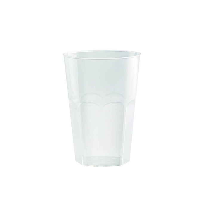 Gobelet à facettes plastique PP réutilisable "Optimal"   H108mm 340ml - 450Pcs