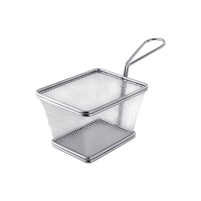 Mini panier friteuse métal rectangulaire  125x100mm H85mm-6Pcs