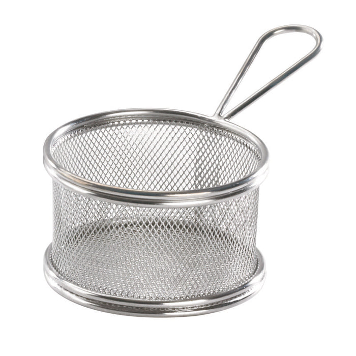 Mini panier friteuse métal rond   H80mm - 6Pcs