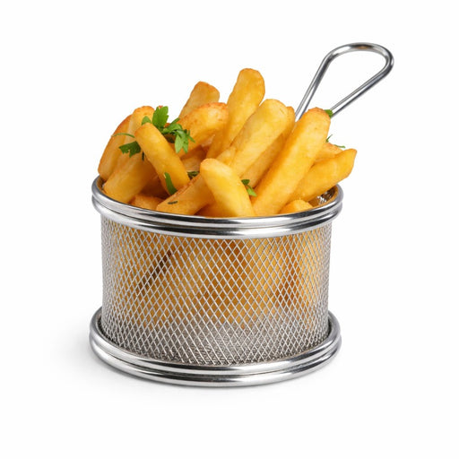 Mini panier friteuse métal rond   H80mm - 6Pcs