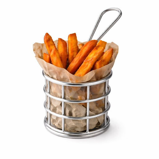 Mini panier friteuse métal rond   H51mm - 6Pcs