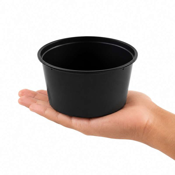 Saladier "Buckaty" rond en PP injecté noir Ø145mm H81mm 1000ml - 500Pcs