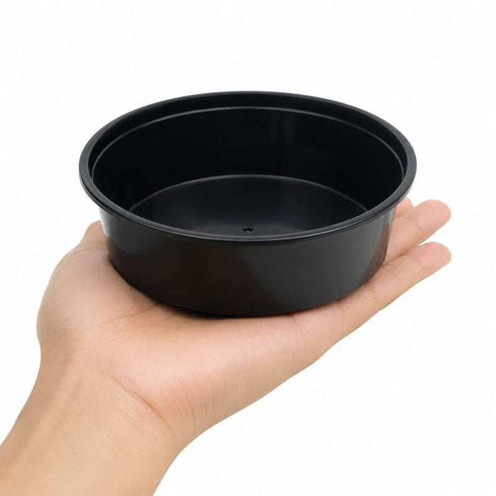 Bol rond "Buckaty" noir en PP injecté réemployable Ø145mm H49mm 600ml - 500Pcs