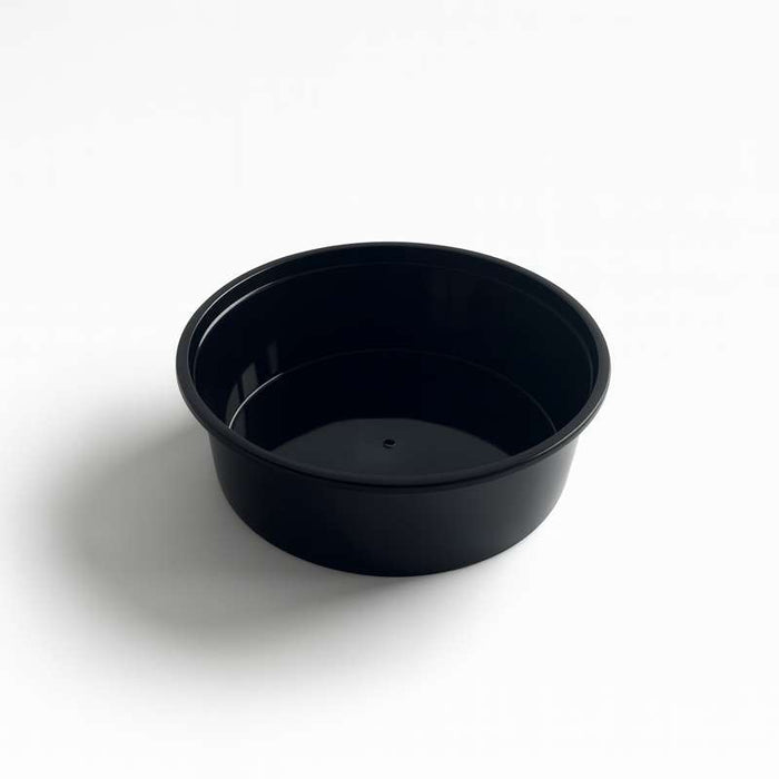 Bol rond "Buckaty" noir en PP injecté réemployable Ø145mm H49mm 600ml - 500Pcs