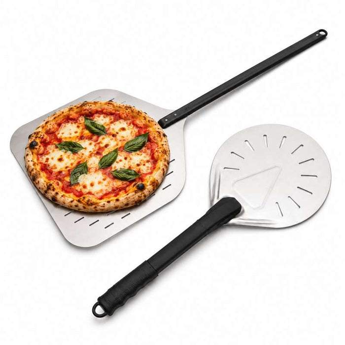 2 Pelles pizza perforées en aluminium pelle à enfourner et pelle à retourner 355x406mm-1Pcs