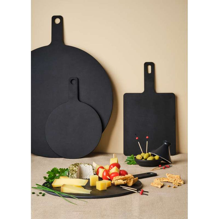 Phoenix Planche ronde noire en fibre de bois 288x203mm H6mm-6Pcs