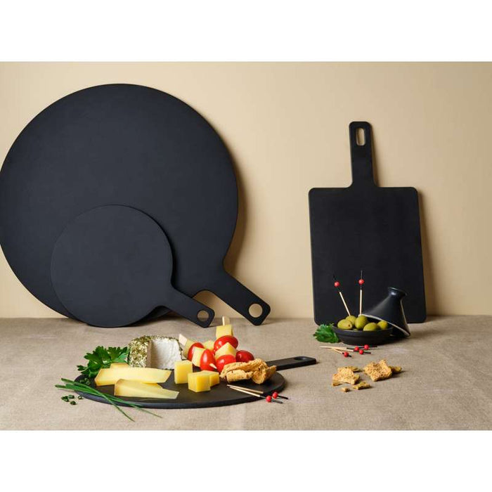Phoenix Planche ronde noire en fibre de bois 288x203mm H6mm-6Pcs