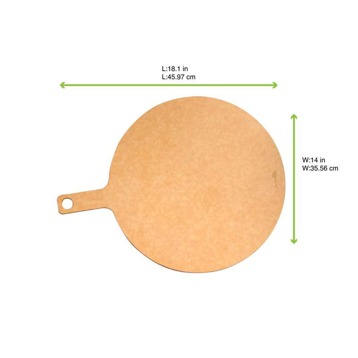 Phoenix  Planche ronde couleur naturel en fibre de bois 460x355mm H6mm-4Pcs