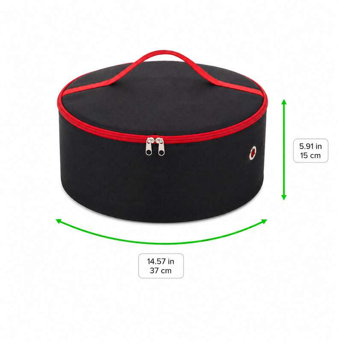 Poche ronde noire pour pizza réutilisable et bento  H150mm-5Pcs
