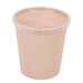 Bol Reemp beige en plastique PP avec couvercle transparent   H125mm 1000ml-150Pcs
