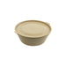 Bol Reemp beige en plastique PP avec couvercle attaché  H36mm 180ml-1000Pcs